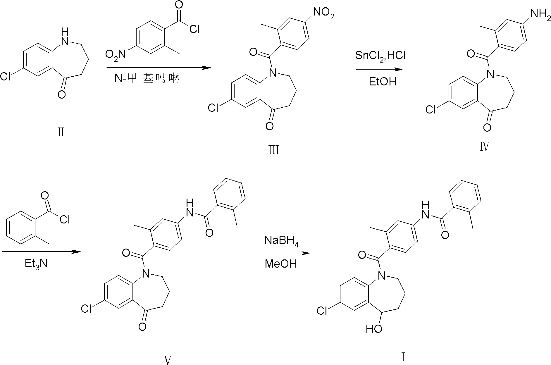 Preparation method of tolvaptan