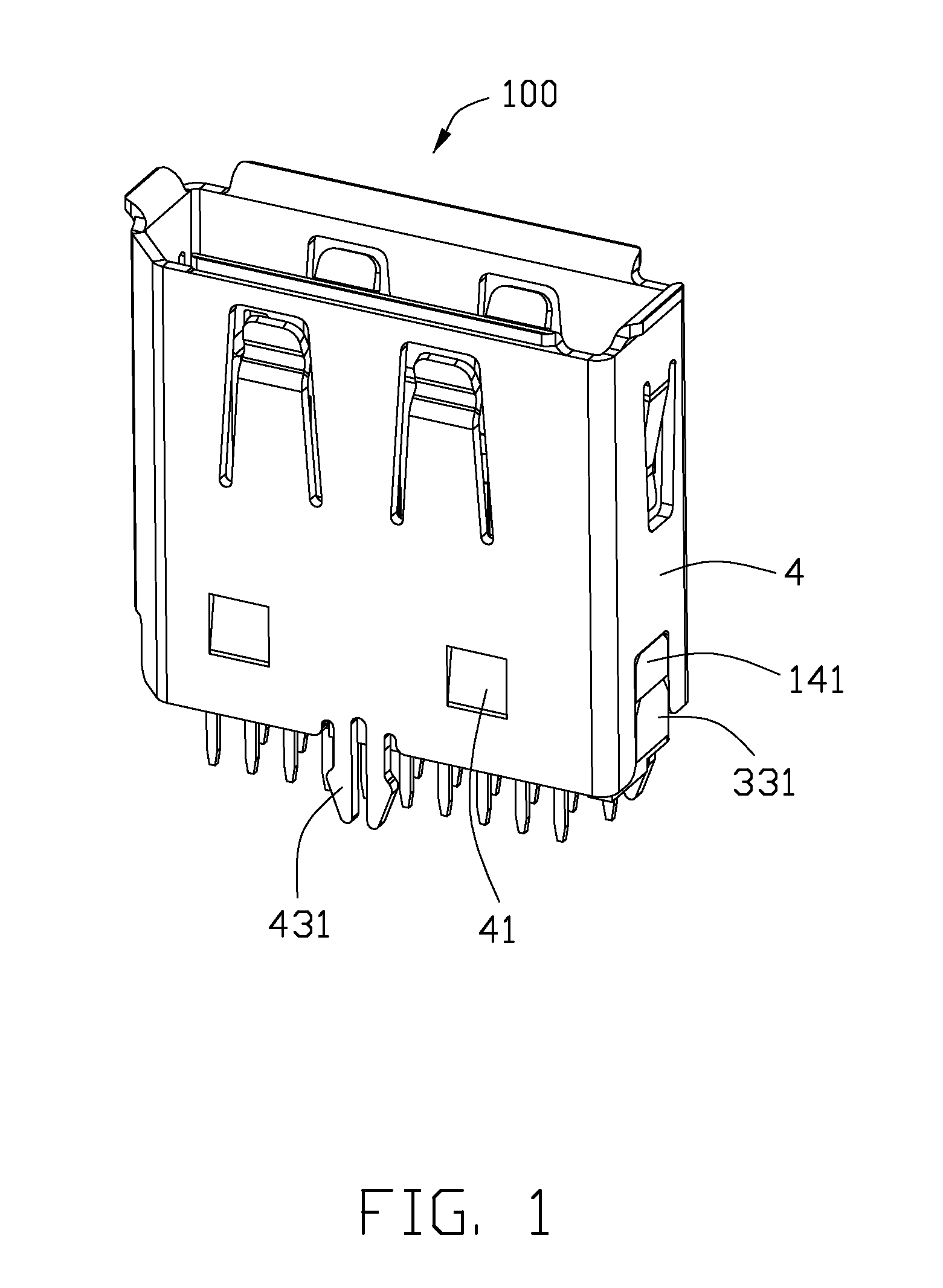 Electrical connector with a stable structure