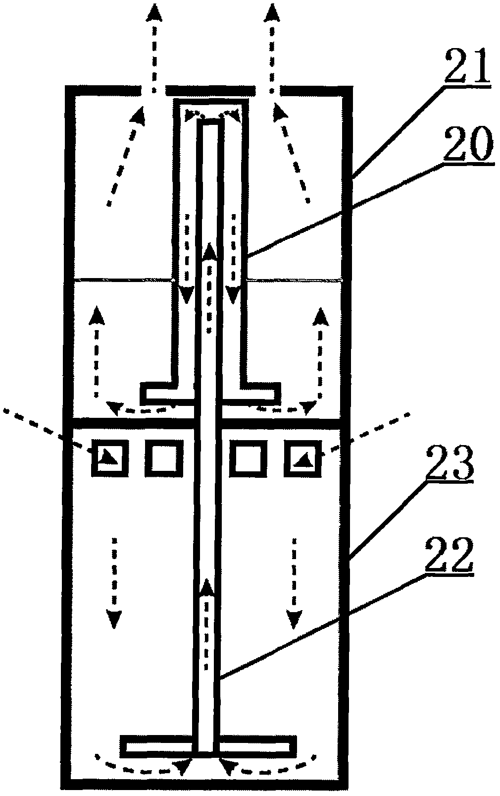 Gas absorption testing device