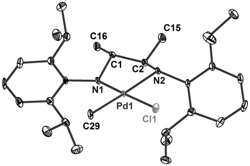 Alpha-diamino palladium catalyst as well as preparation method and application thereof