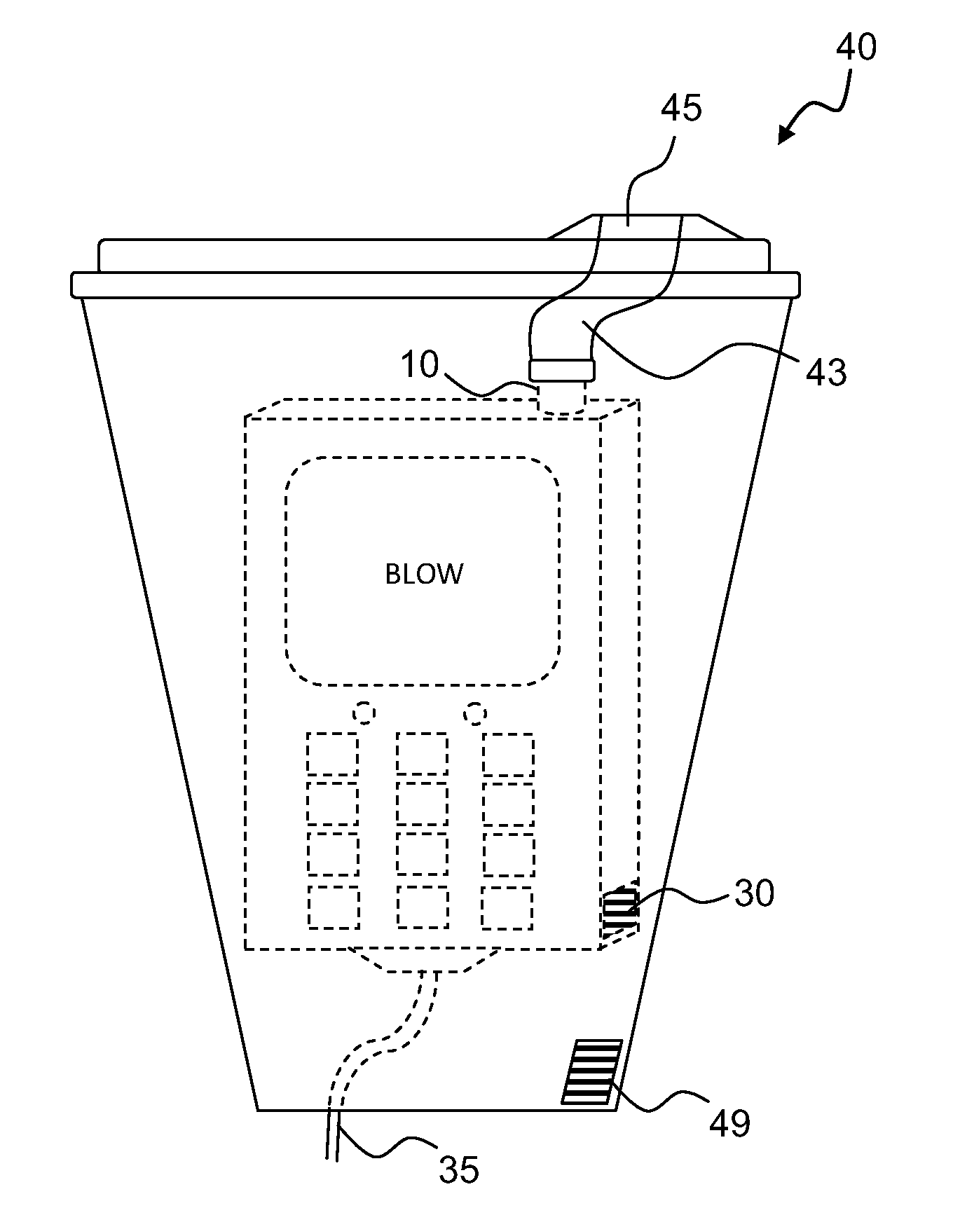 Beverage disguise for hand held breathalyzer interface of ignition interlock device