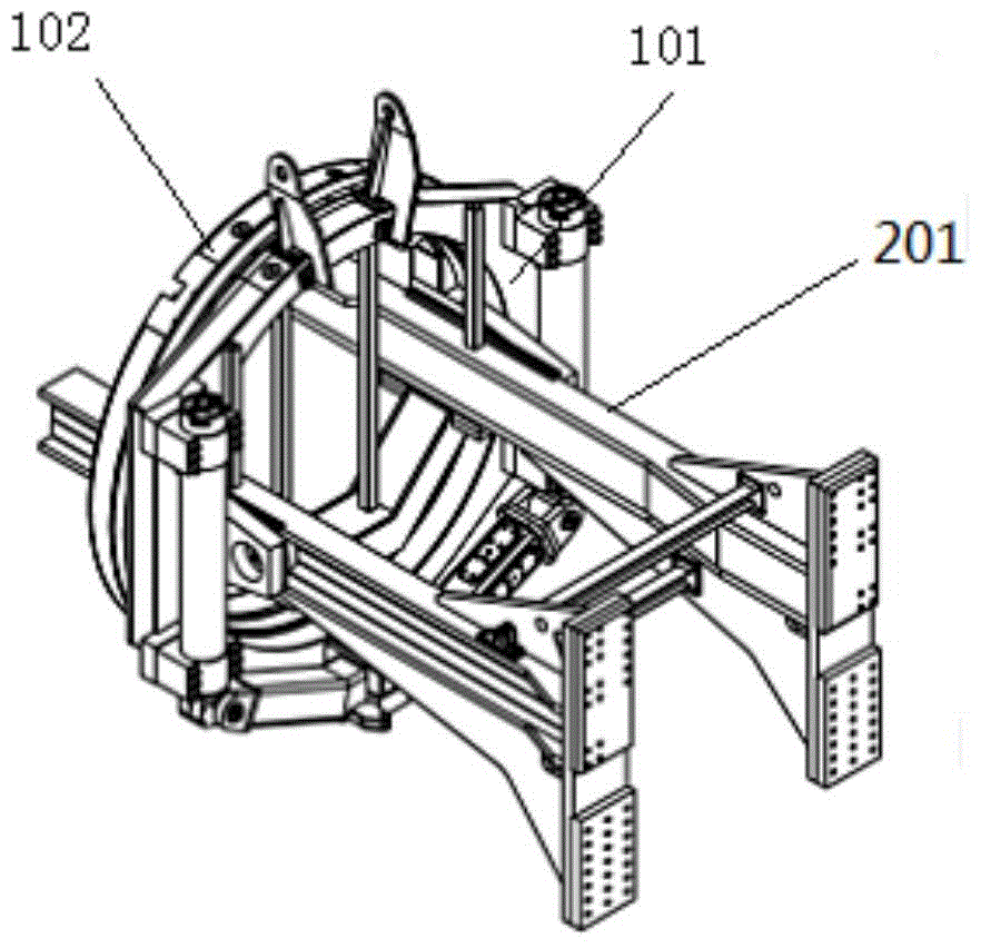 Method for underground replacement of erector main bearing of shield tunneling machine