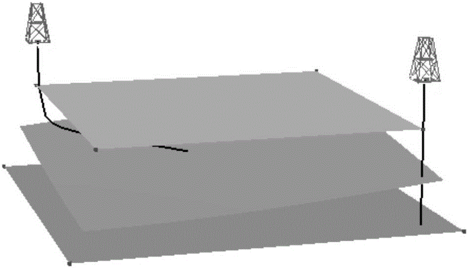 Layered fracture-matrix hybrid grid modeling method and device