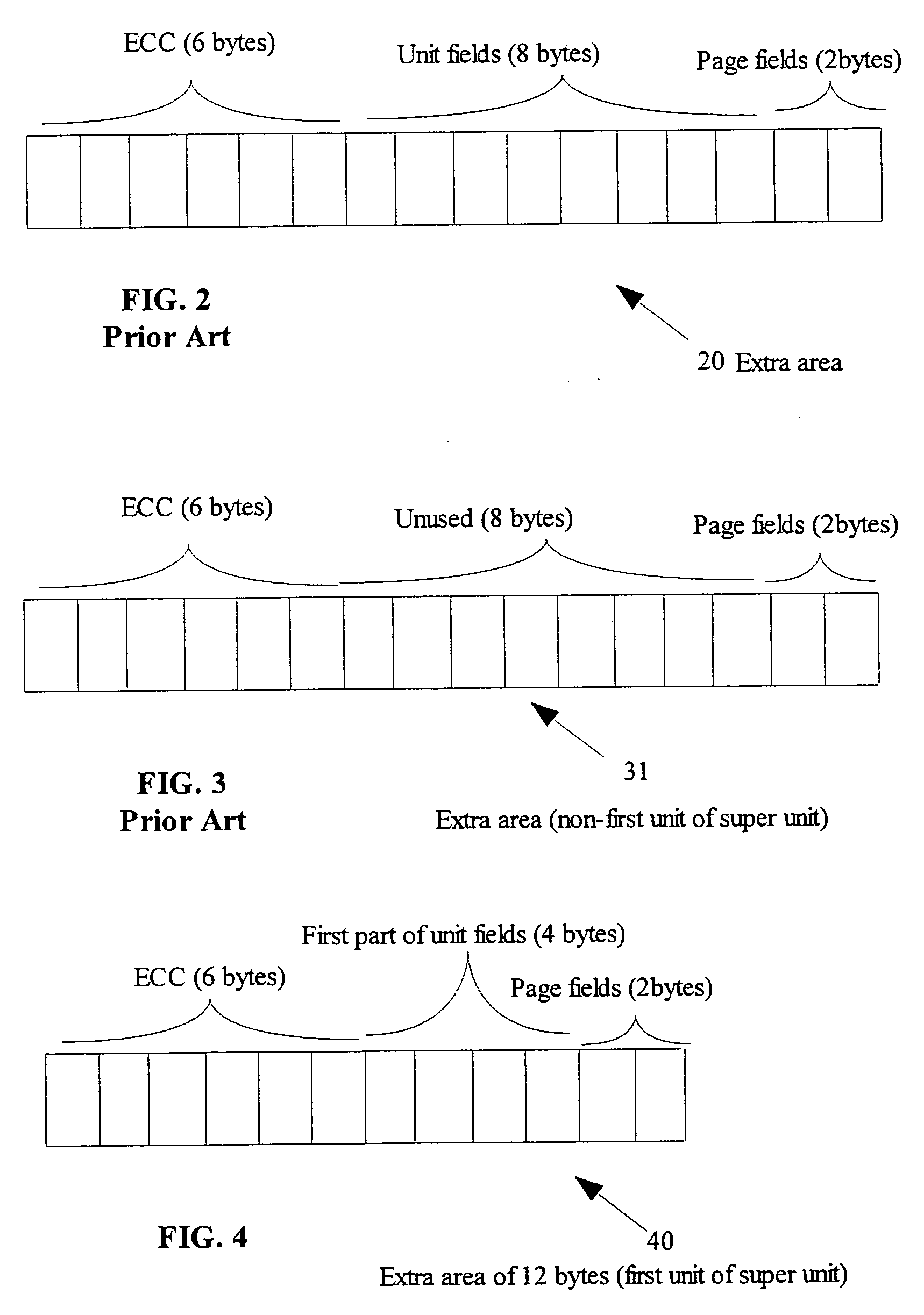 Method for storing control information in flash memory devices