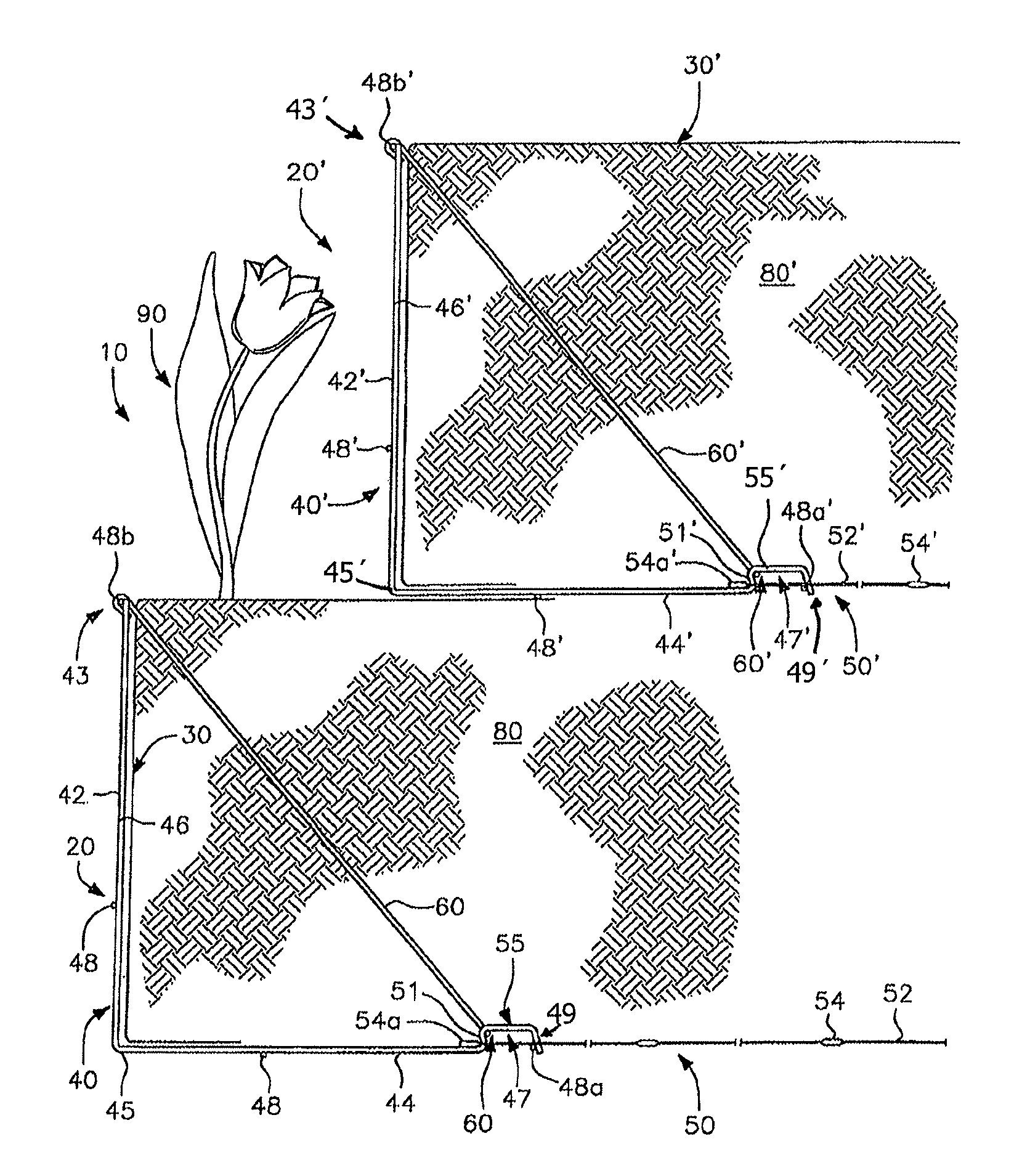 Combined strut and connector retaining wall system and method therefor