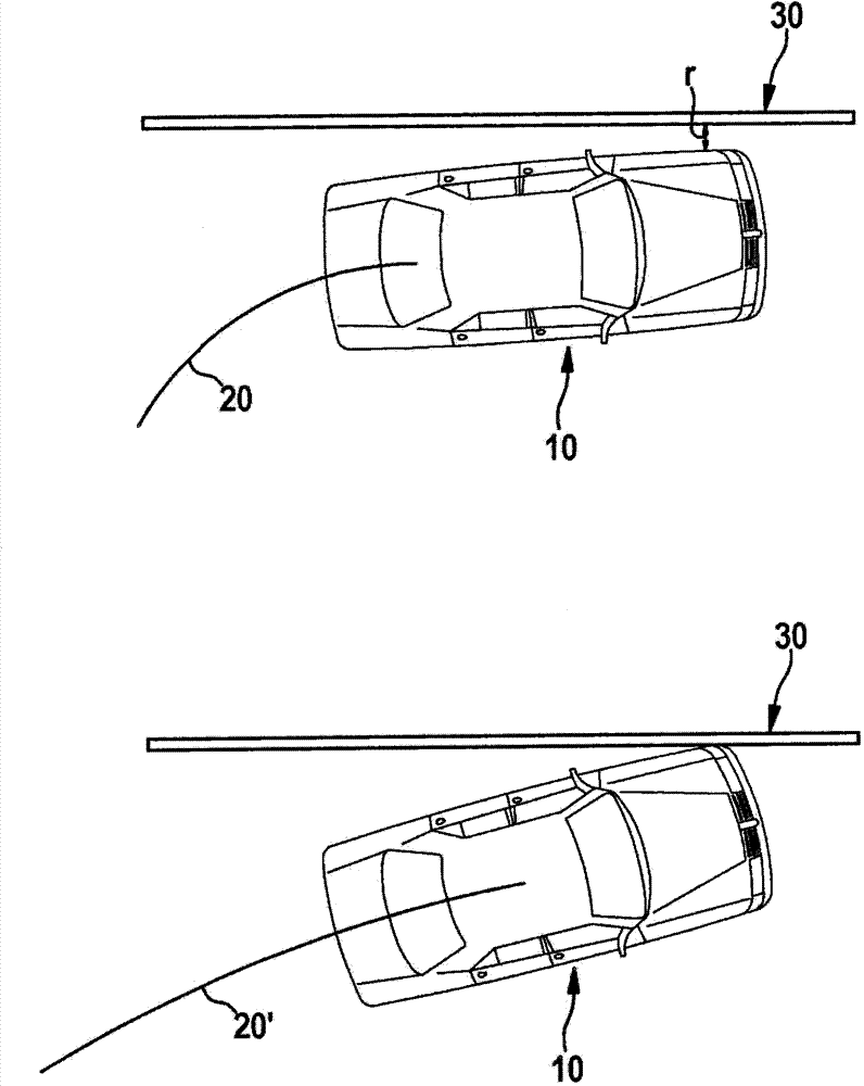 Method for parking or maneuvering a motor vehicle at low speeds and device for carrying out said method