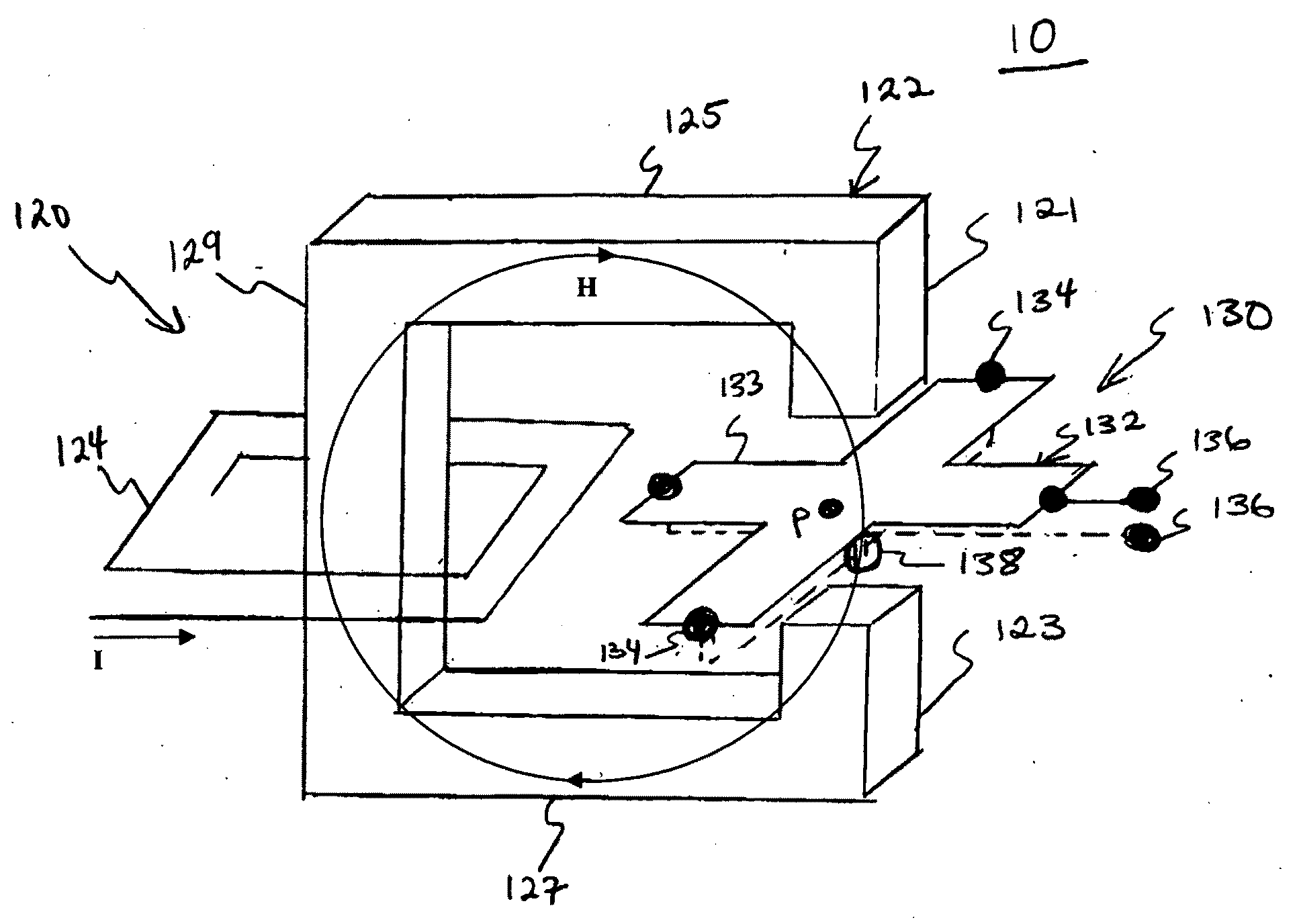 Magnetic memory device having a C-shaped structure and method of manufacturing the same