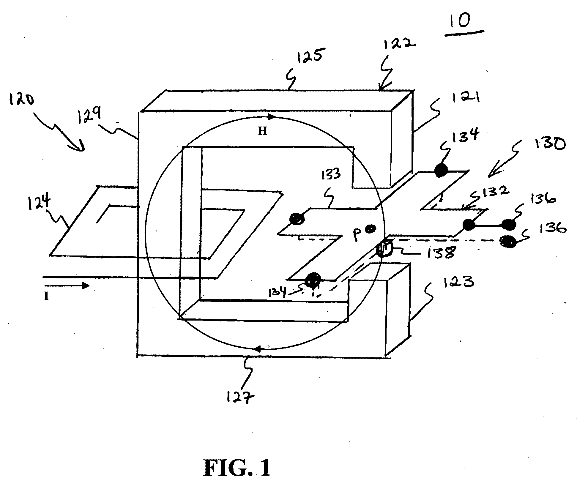 Magnetic memory device having a C-shaped structure and method of manufacturing the same