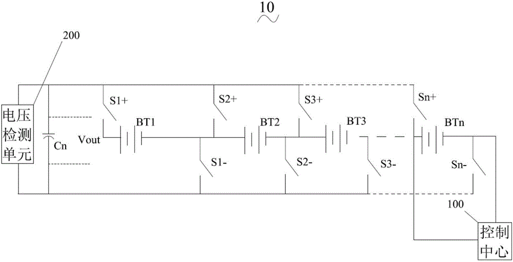 Voltage reduction method and voltage reduction circuit of battery pack