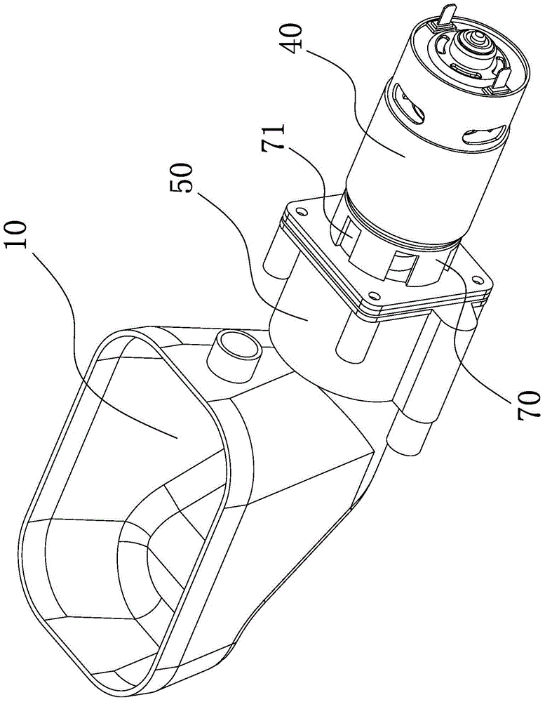 A crushing mechanism of an excrement treatment device