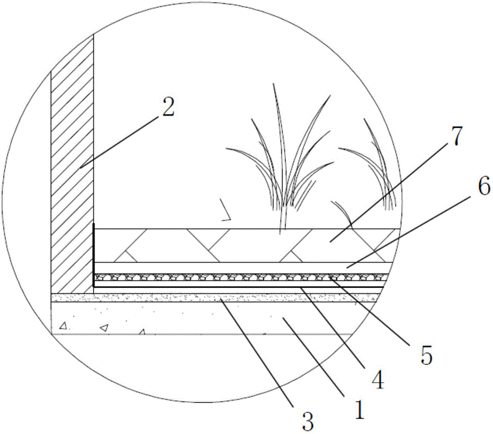 Green roof structure and construction method thereof