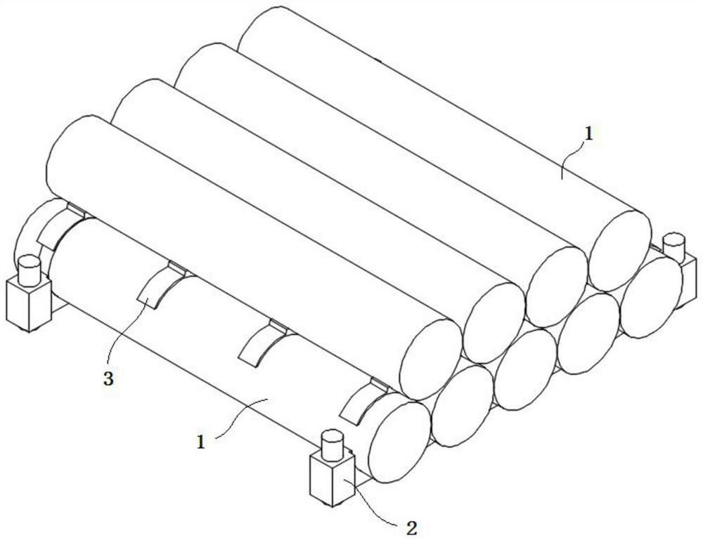 A pipe stacking device for construction