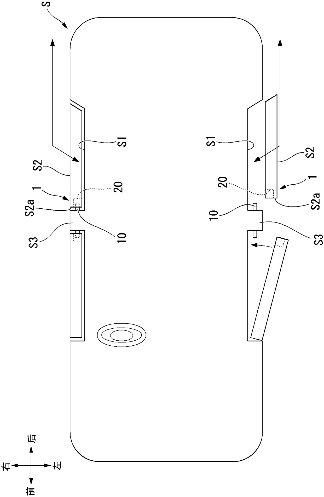 Latching device for vehicle