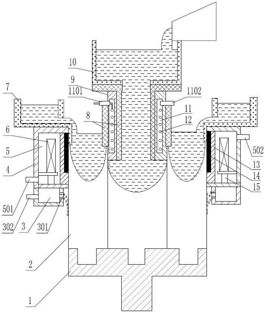 Method and device for electromagnetic continuous casting of bimetallic multilayer round billet