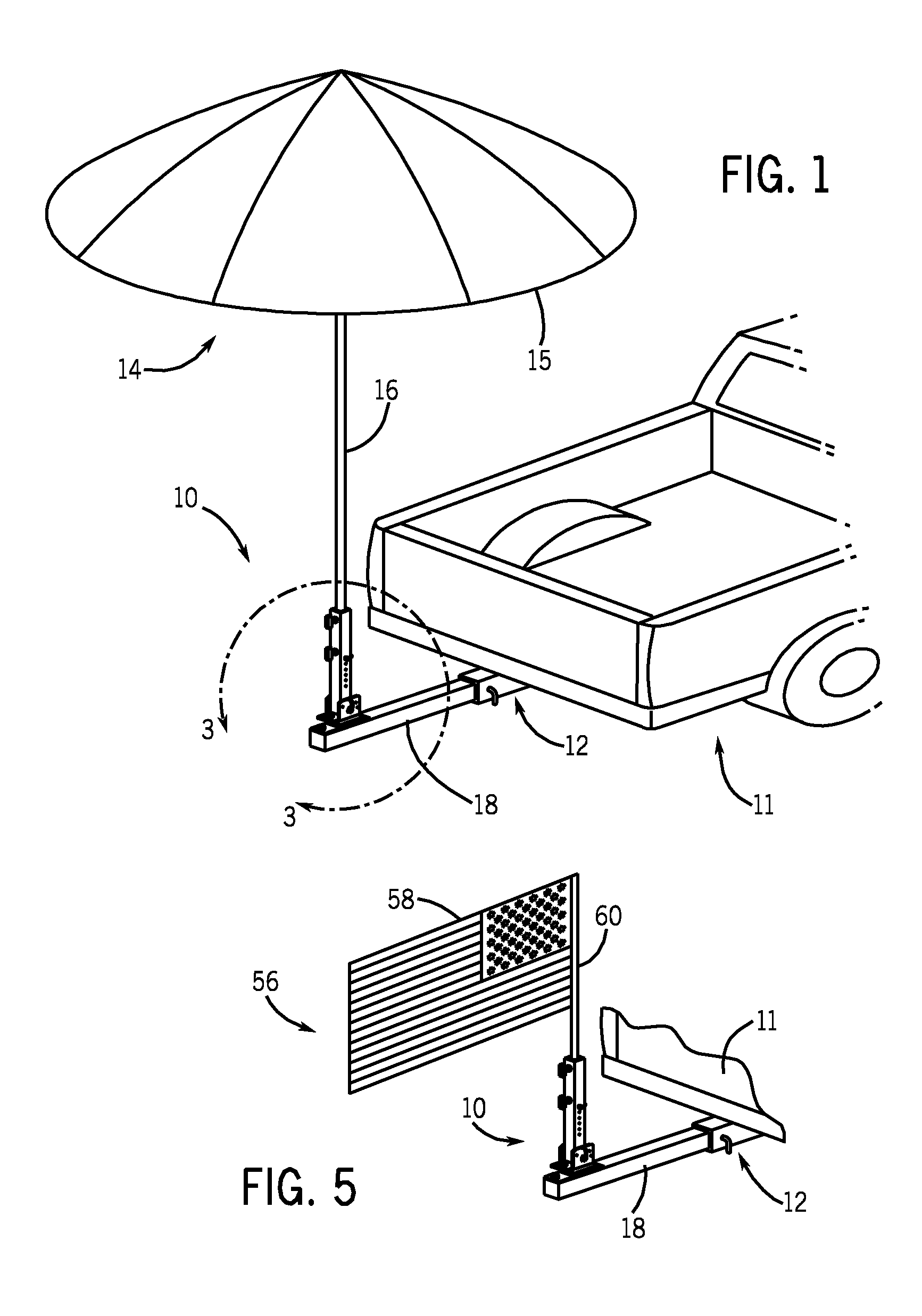 Adjustable umbrella mount