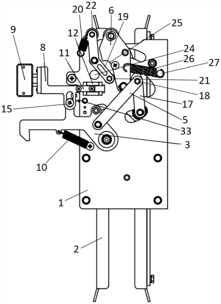 Elevator connecting rod car door lock device and control method thereof