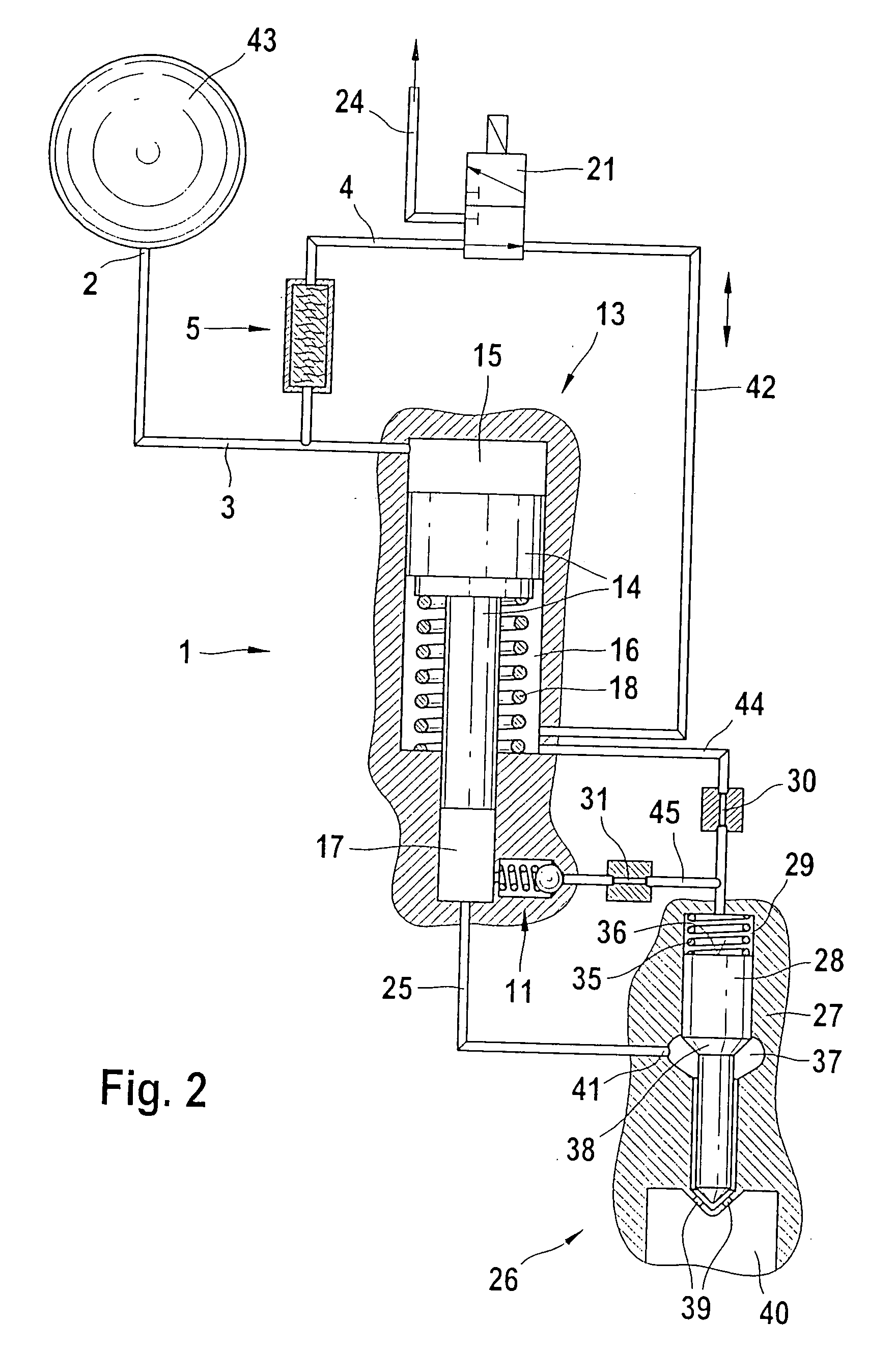 Filter arrangement for fuel injection systems