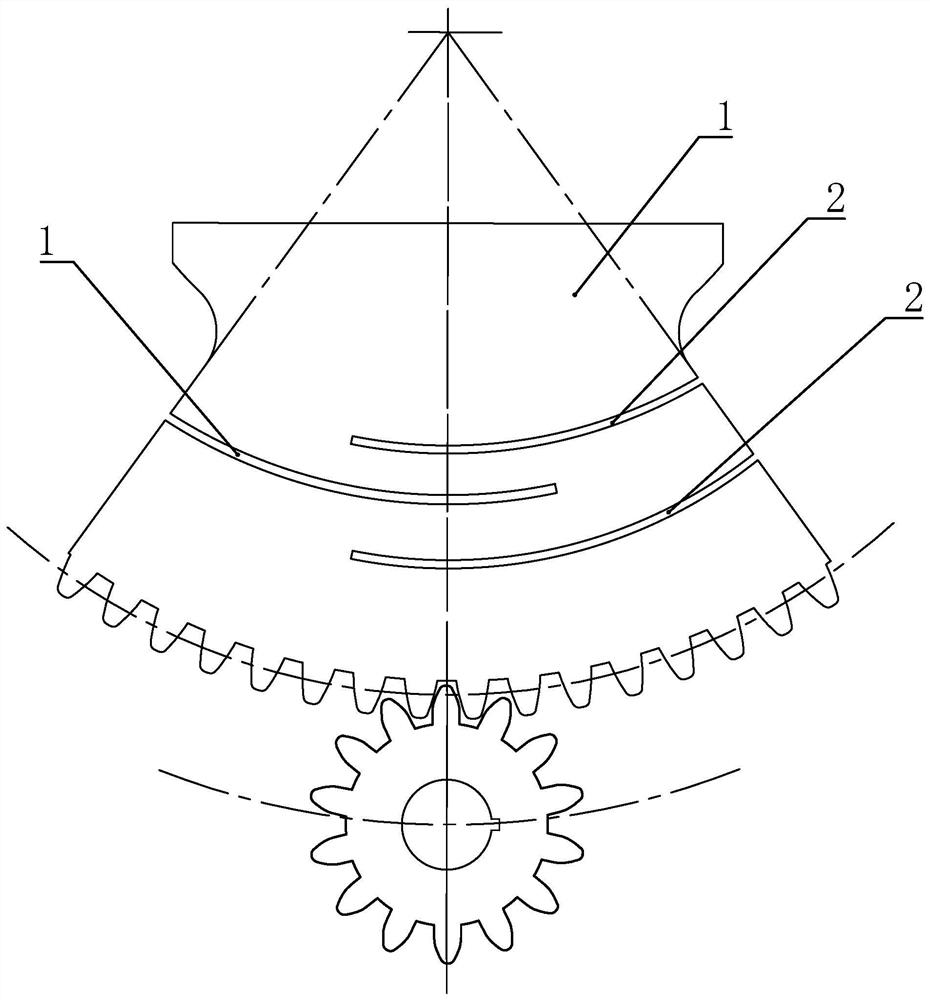 Fan-shaped gear backlash adjusting structure