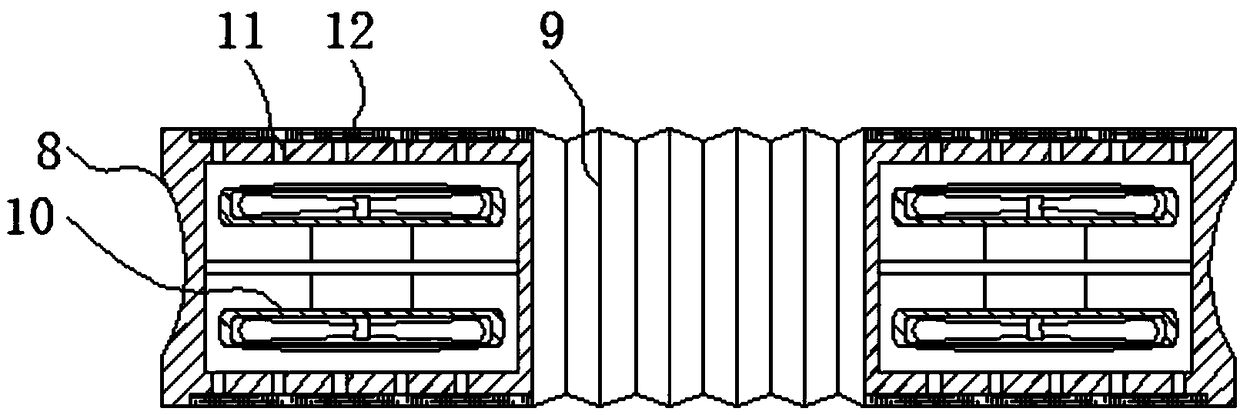 Food material packaging machine with temperature control and folding facilitating functions