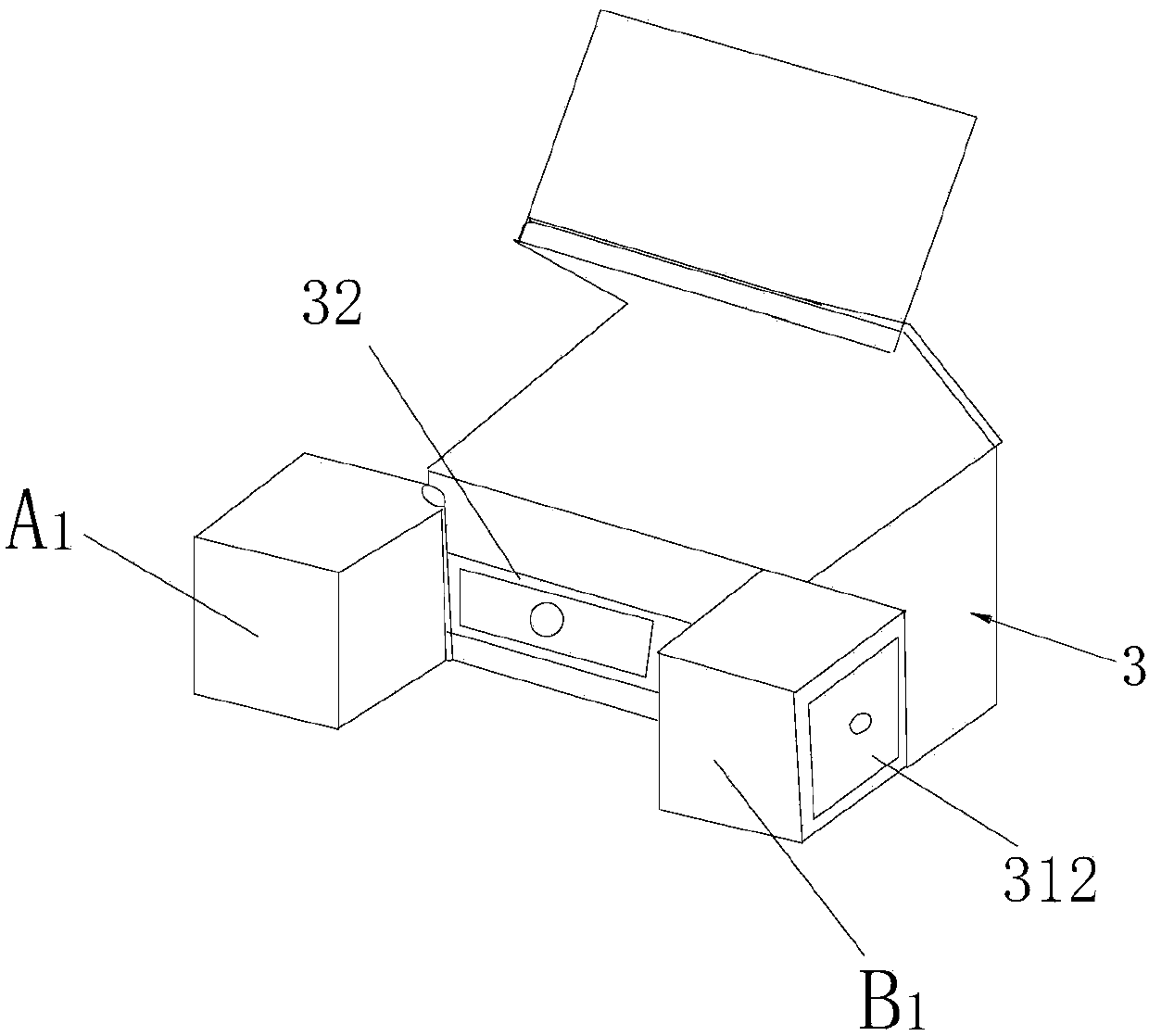 Desk calendar box with magnetic part for clamping