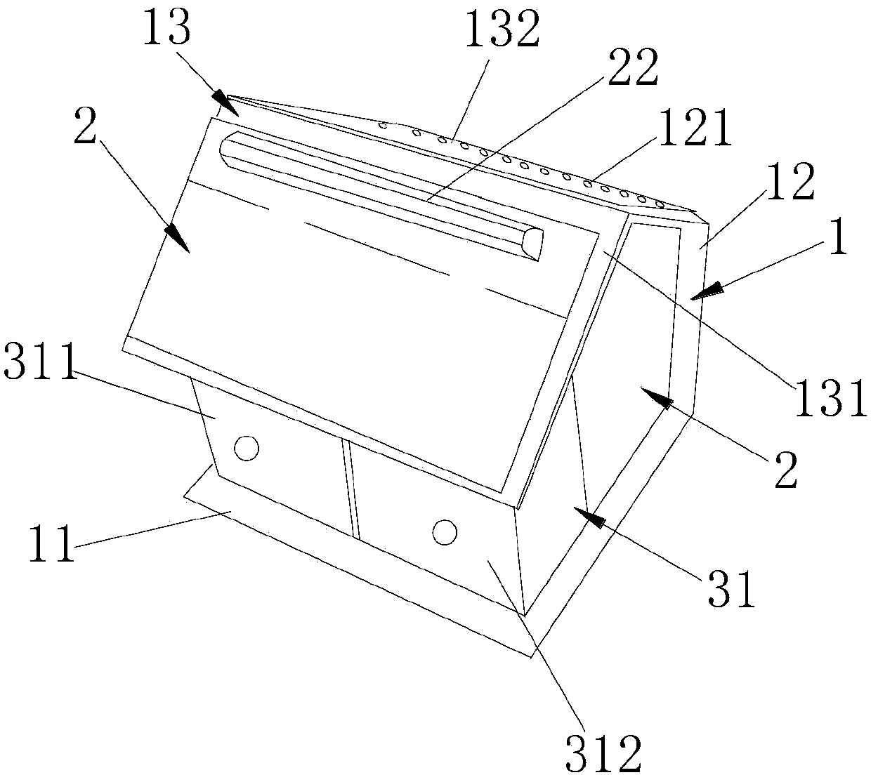 Desk calendar box with magnetic part for clamping