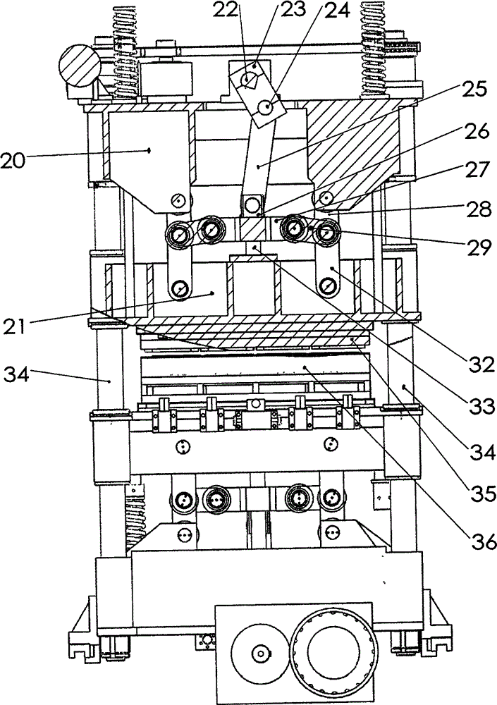 Anti-sliding punching transmission mechanism for sheet hot forming machine