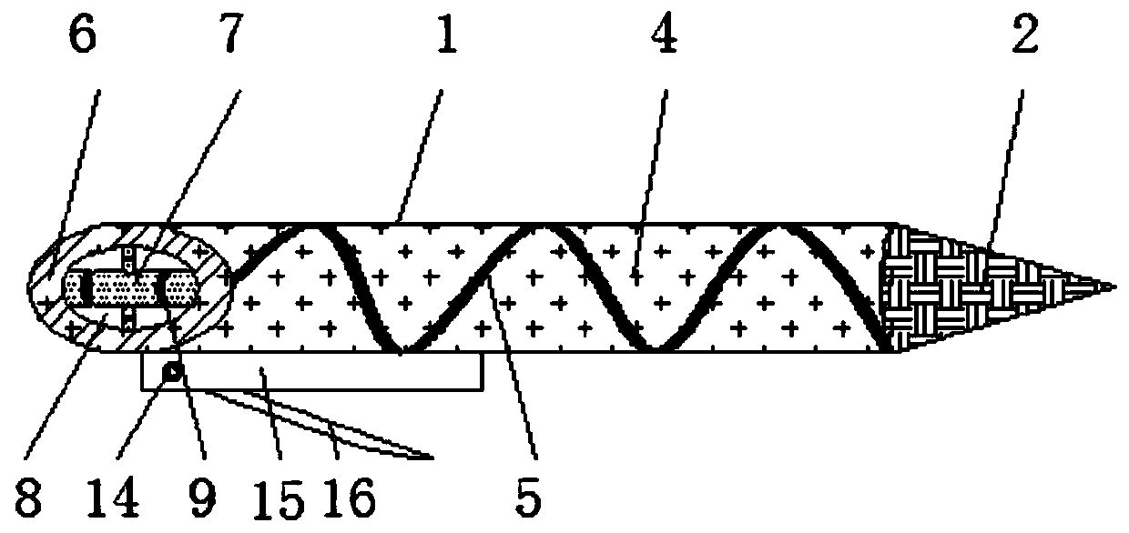 An antistatic textile machine needle