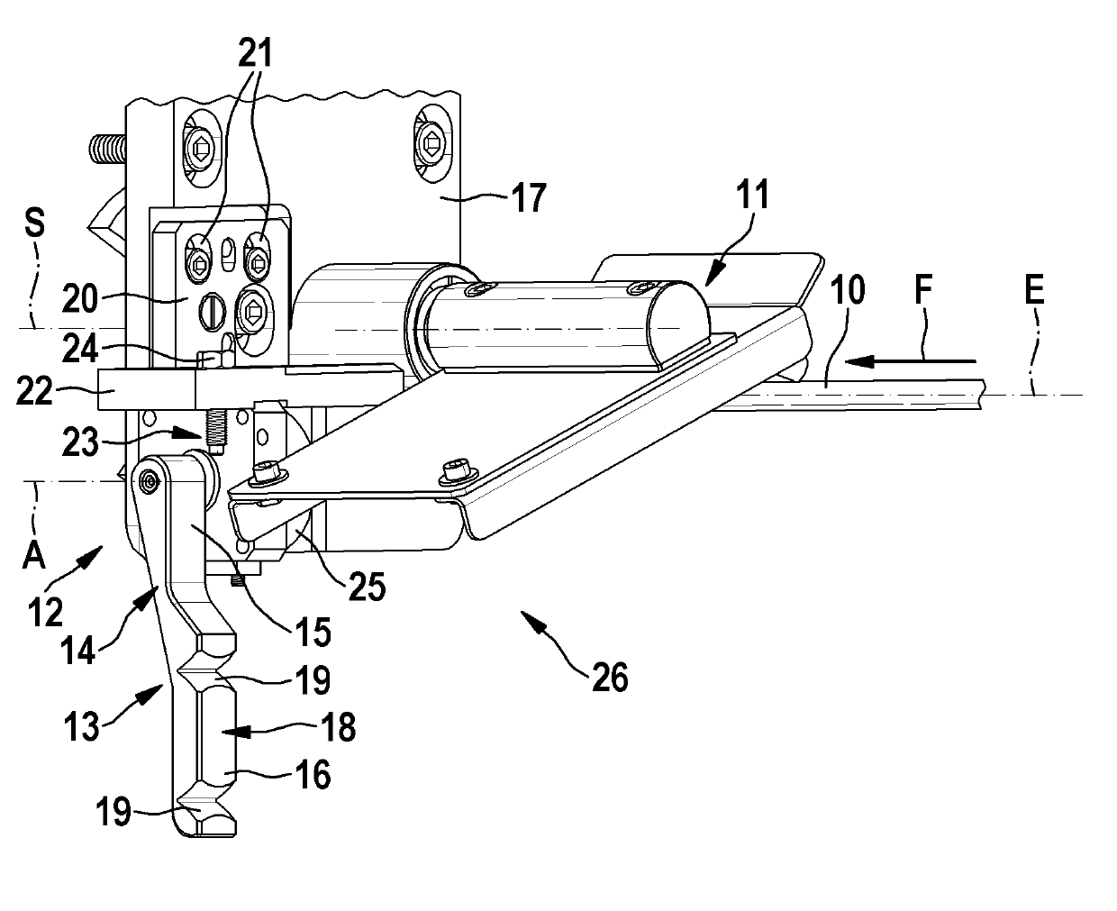 Rod support for rods in the tobacco processing industry and modular unit with such a rod support