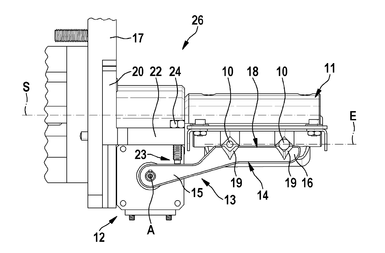 Rod support for rods in the tobacco processing industry and modular unit with such a rod support