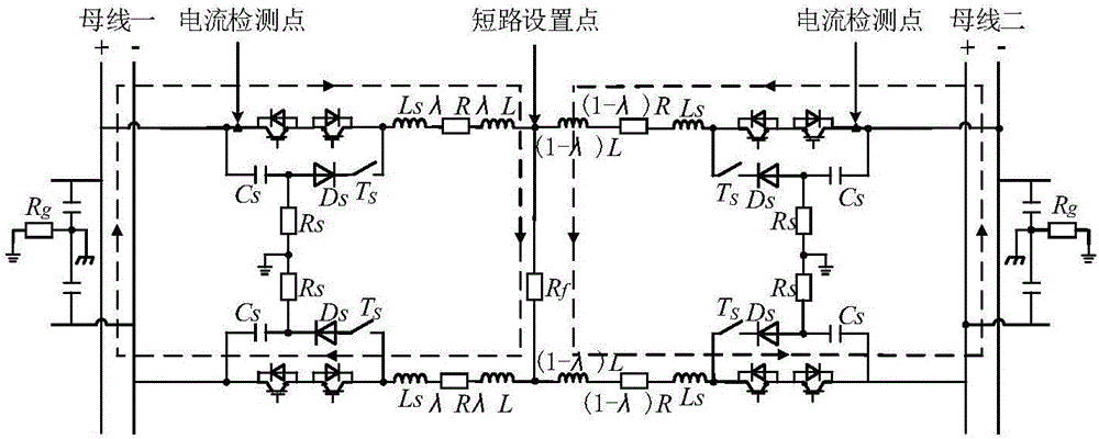 Solid-state circuit breaker RCD buffer circuit integrating fault locating function and fault point detection method