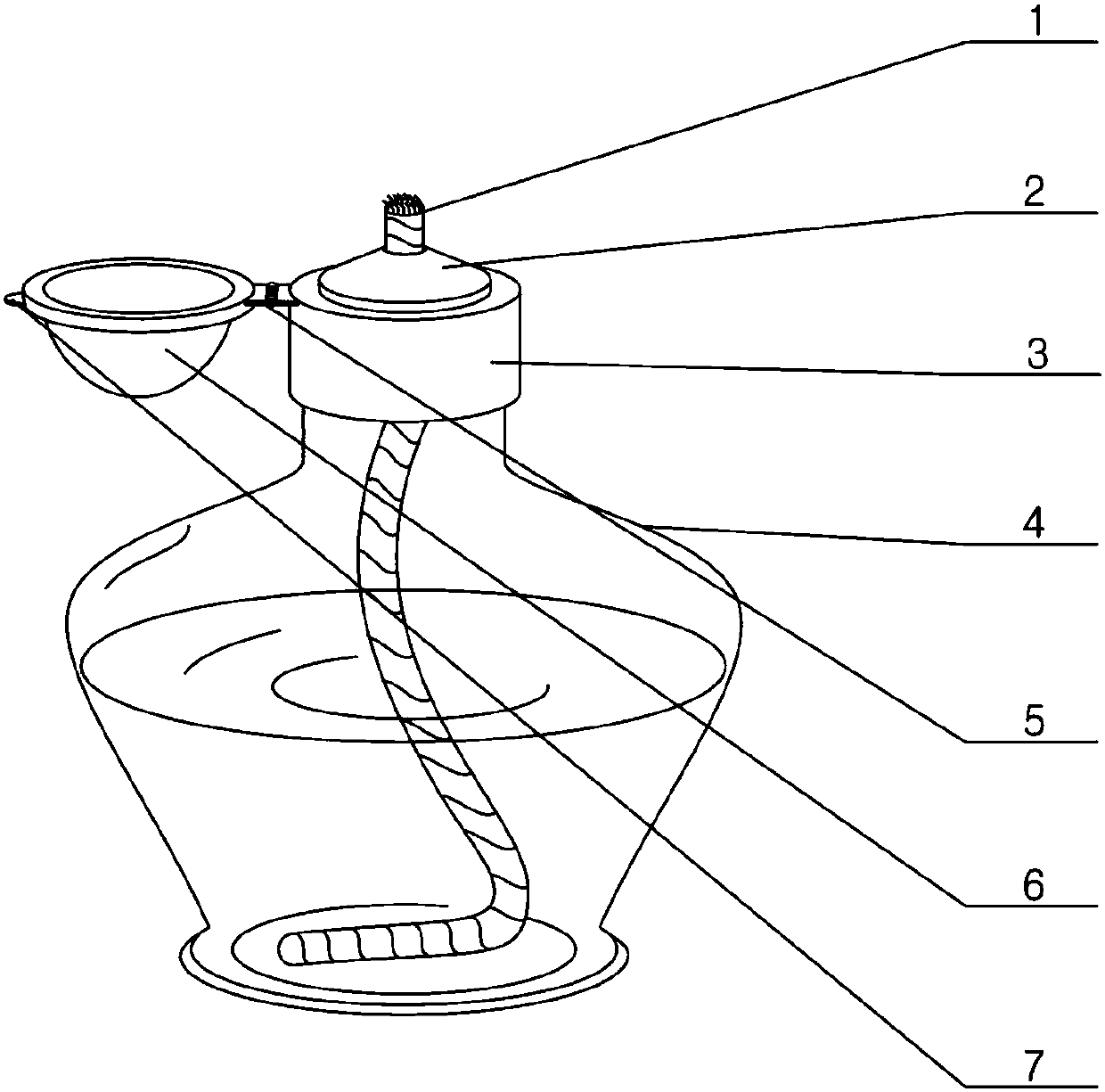 Alcohol lamp used for chemical experiment