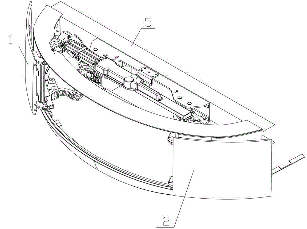 Rail vehicle head openable and closed front cover