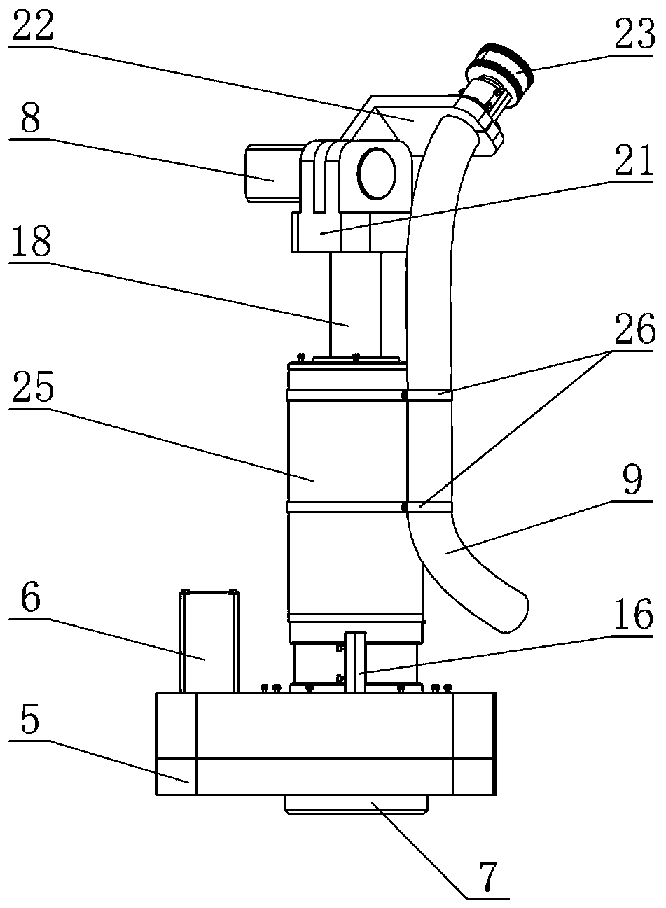 Vector spraying and quenching device suitable for complex-shaped part