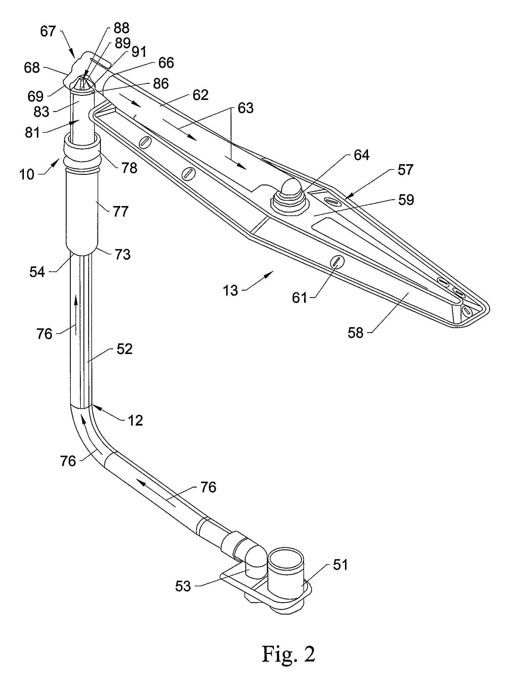 Fluid Coupling Assembly for a Dishwasher
