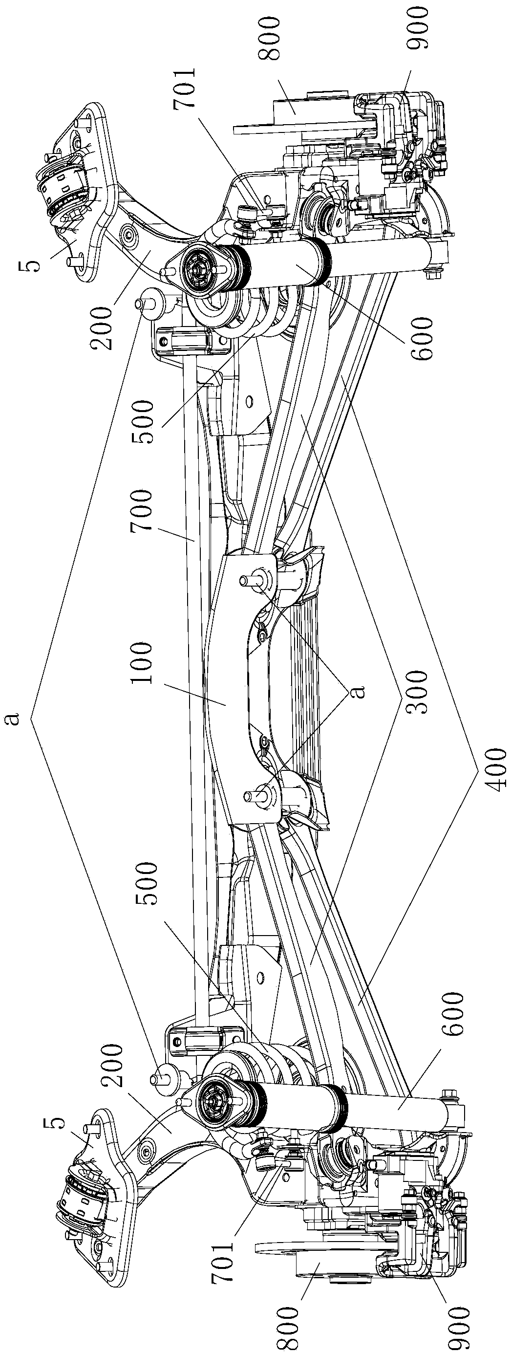 Longitudinal arm type independent suspension