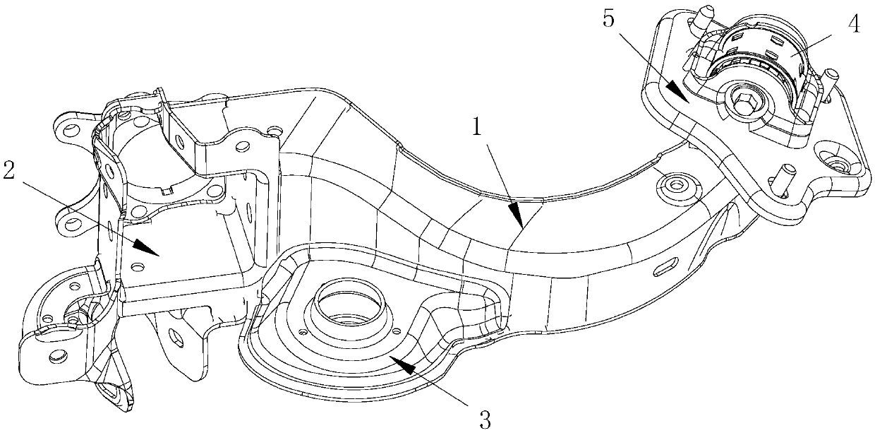 Longitudinal arm type independent suspension