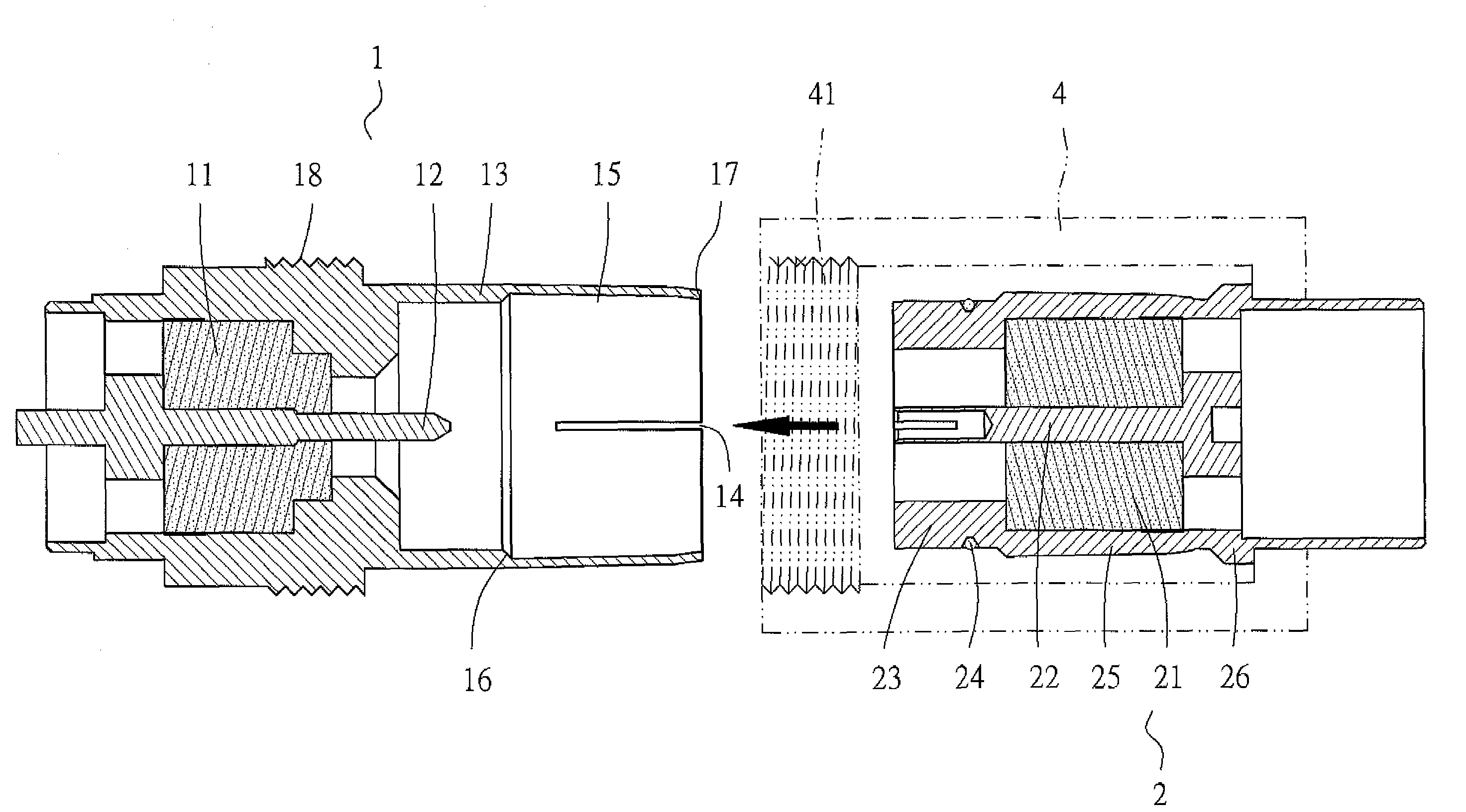 High-frequency connector assembly