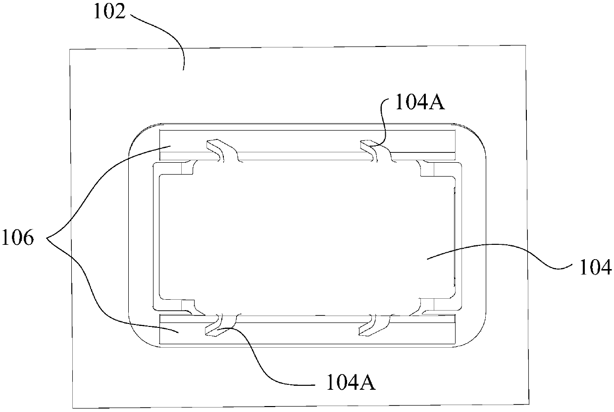 Embedded box fixing structure and refrigerating equipment