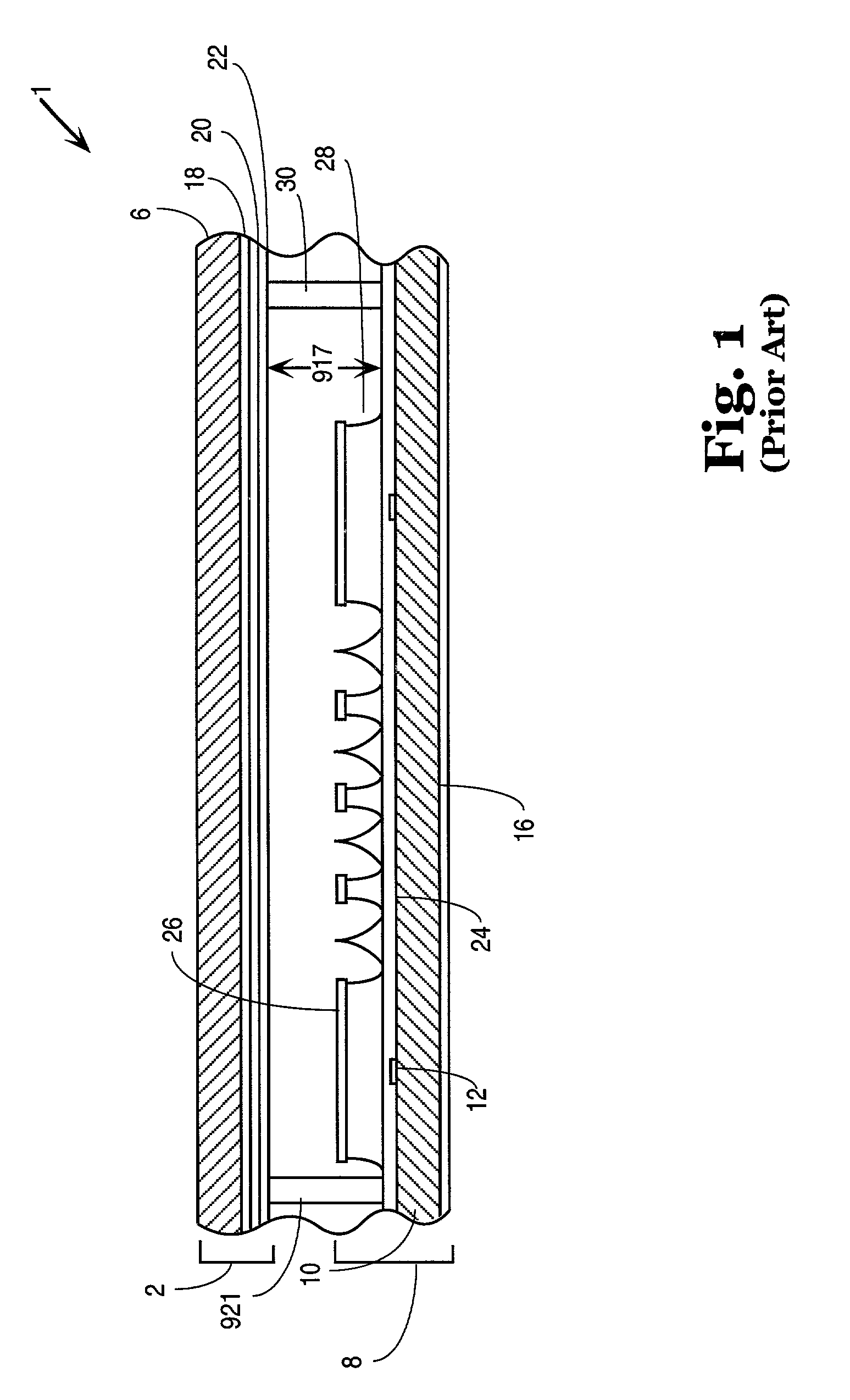 Display device with an array of display drivers recessed onto a substrate