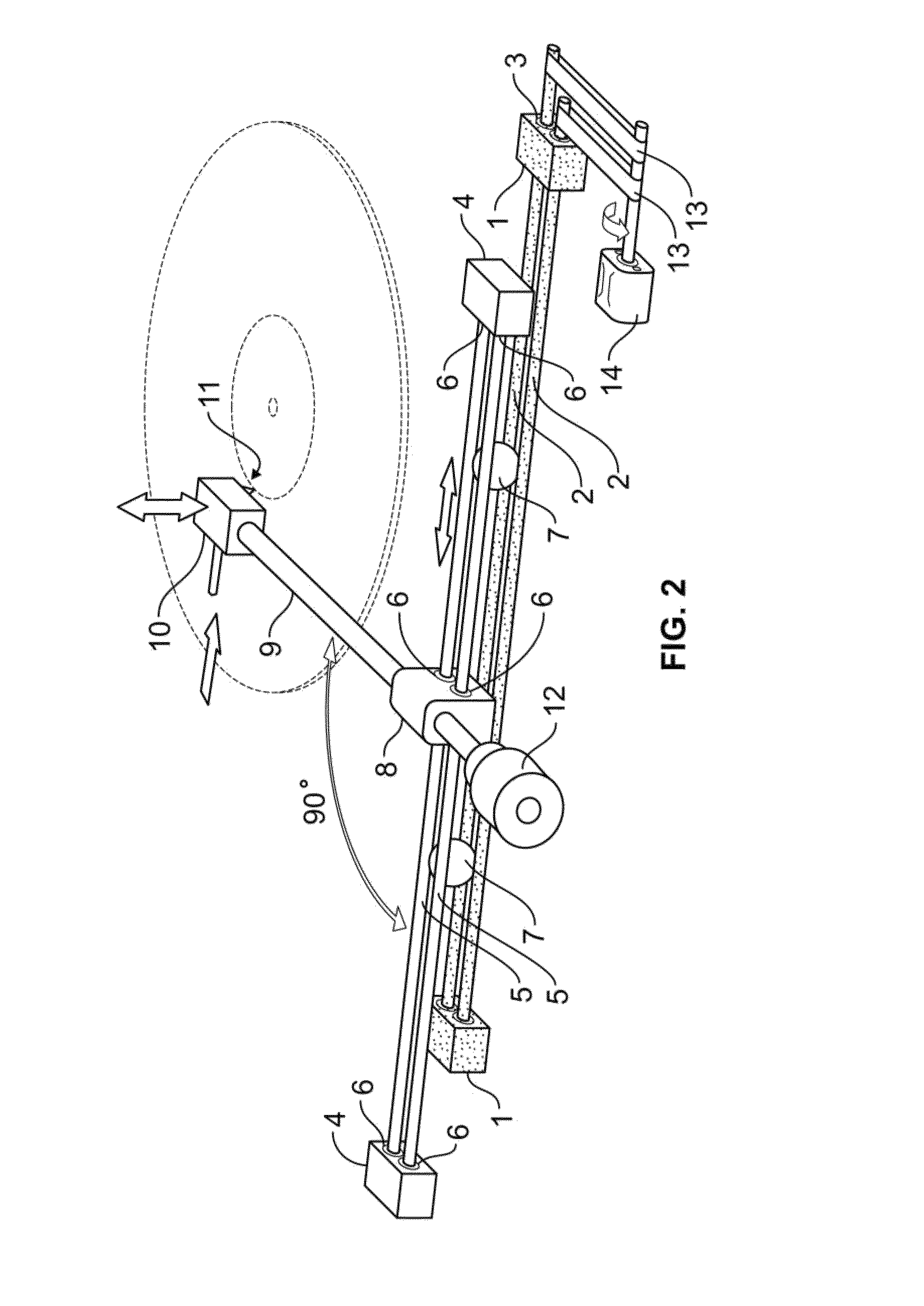 Low friction linear tracking tone arm