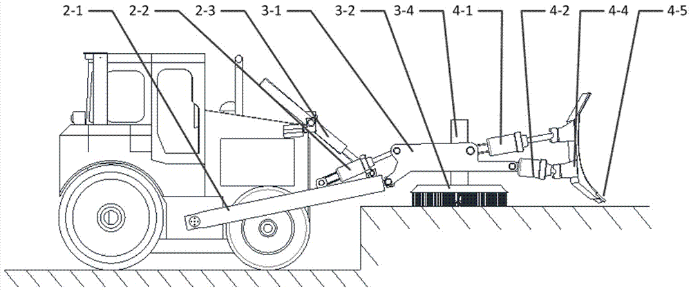 High-flexibility layered ice and snow removal vehicle