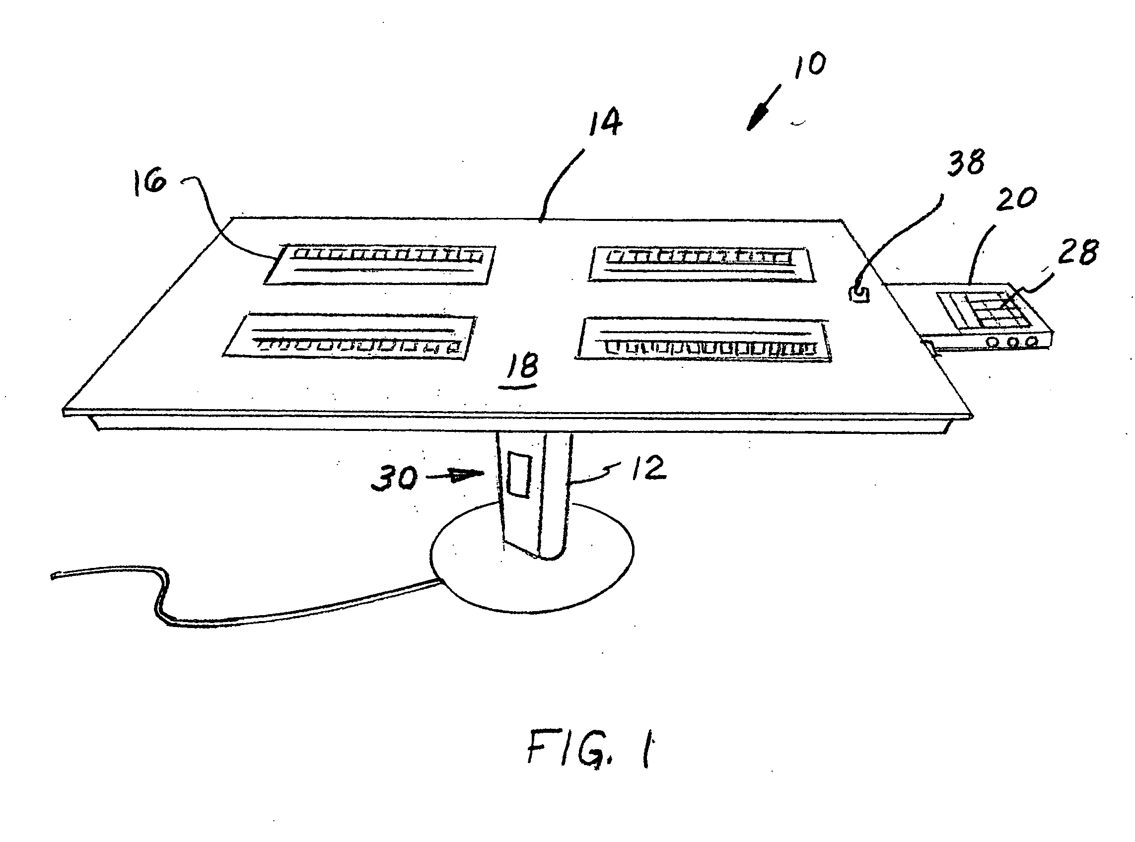 Virtual mesero pos table