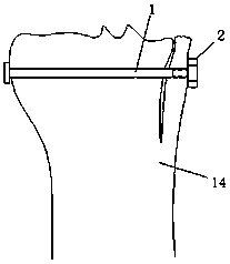 Self-breaking type pressing bolt assembly