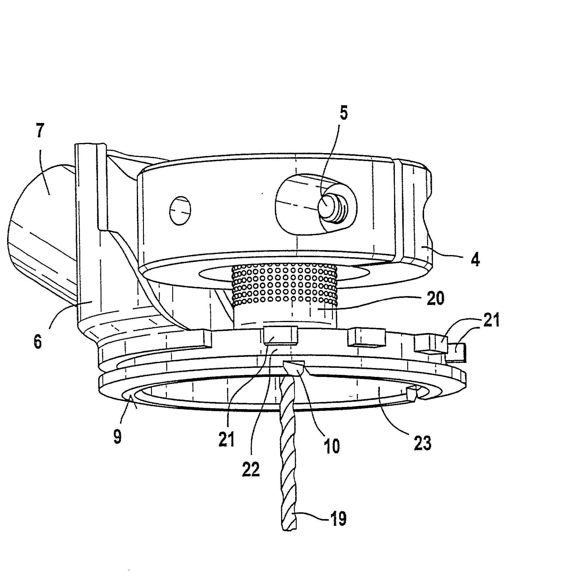 Electric tool comprising a universal mounting for tool attachments