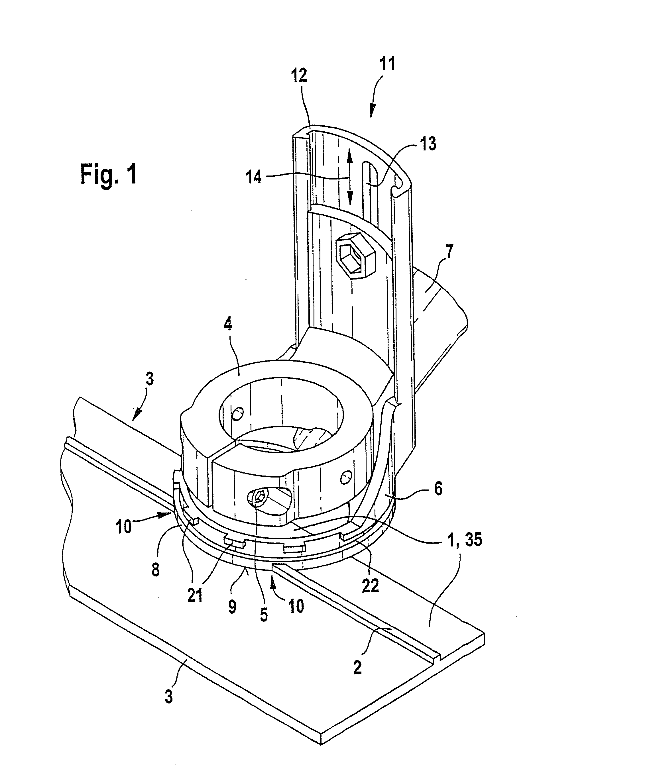 Electric tool comprising a universal mounting for tool attachments