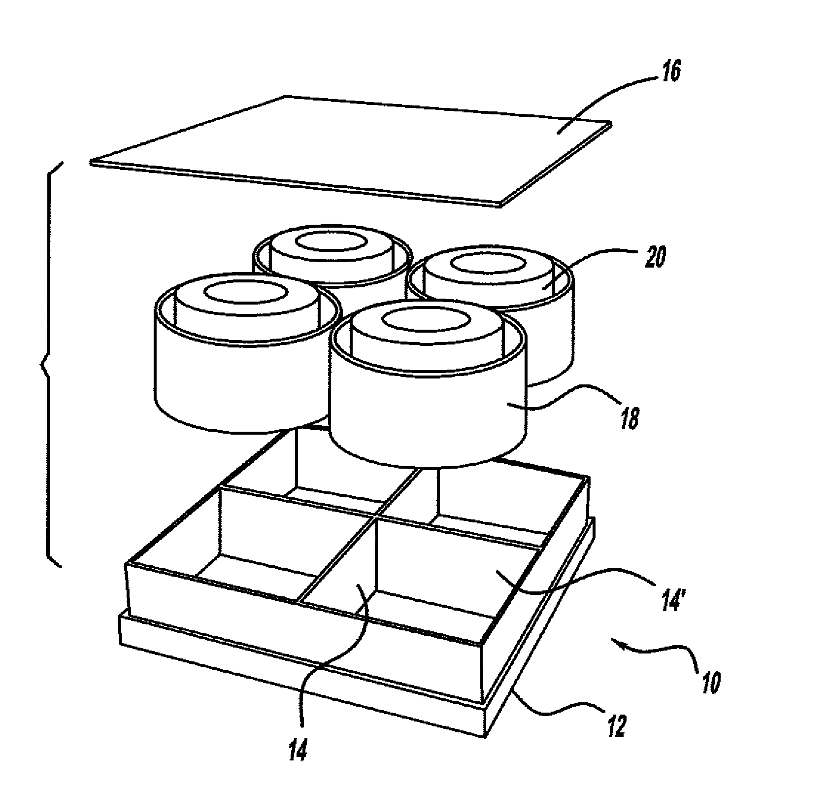 Nesting wheel packaging system