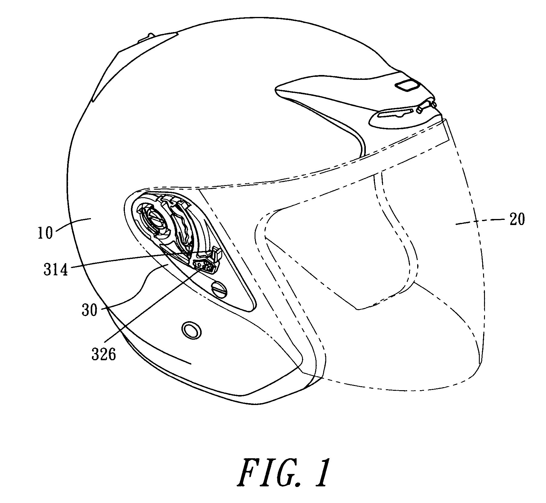 Crash helmet that is assembled easily and rapidly