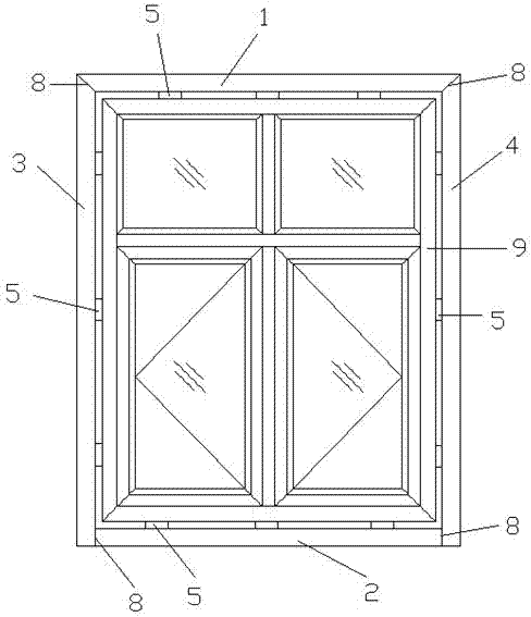 Energy-saving door and window attached frame and door and window installation method