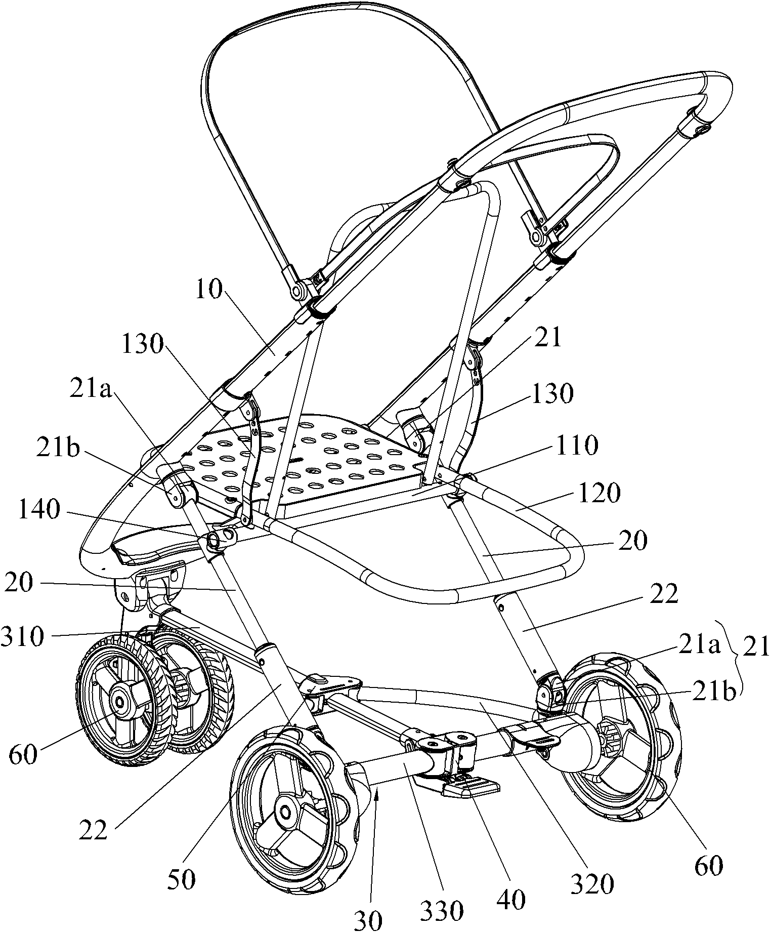 Baby carriage frame and retracting mechanism thereof