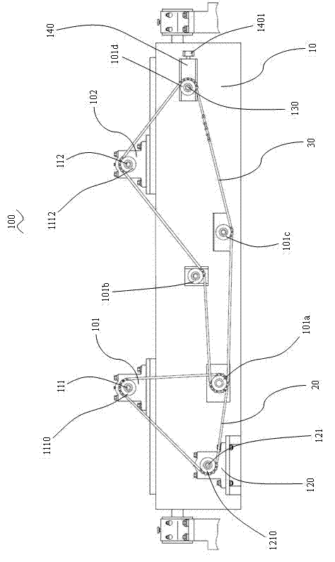 Transmission mechanism of rotational moulding machine